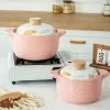 Kawashima House cute style clay pot, soup and stew pot, household open flame gas stove, clay pot, high-temperature resistant ceramic pot, milk pot details Picture