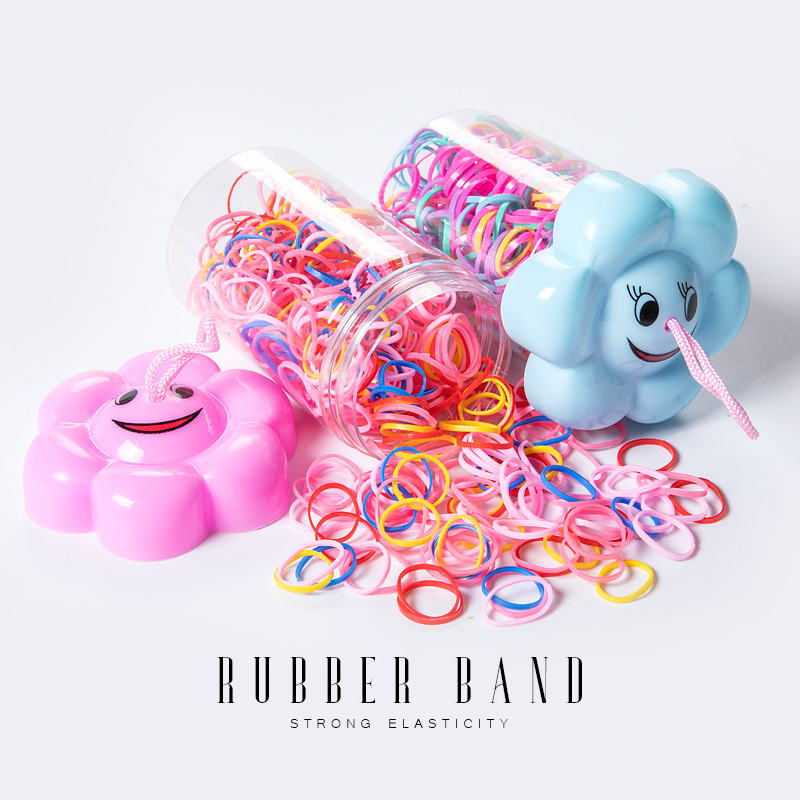 Cartoon Children's Bottle Small Rubber Band Baby Hair Do Not Hurt Hair Disposable Hair Band Black Rubber Band Hair Rope
