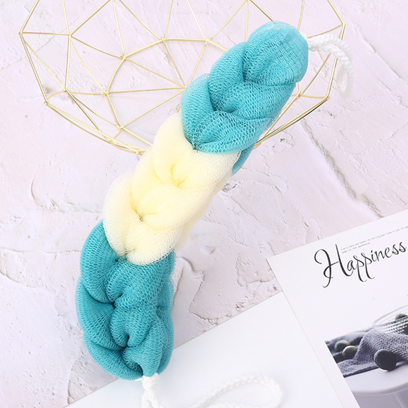 [LOVELY HOME] [hold ja] bola de baño de fábrica de suministro directo de gran tamaño 60g patch-color tira de baño baño frotar lodo frotar espalda bola de baño toalla de baño details Picture