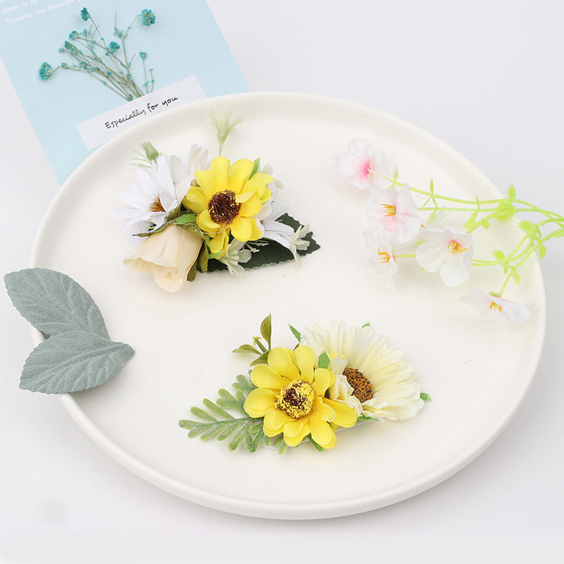 Simple And Versatile Natural Wind System Little Fairy Simulation Flower Headband Children's Daily Stage Performance Decorative Hairpin details Picture
