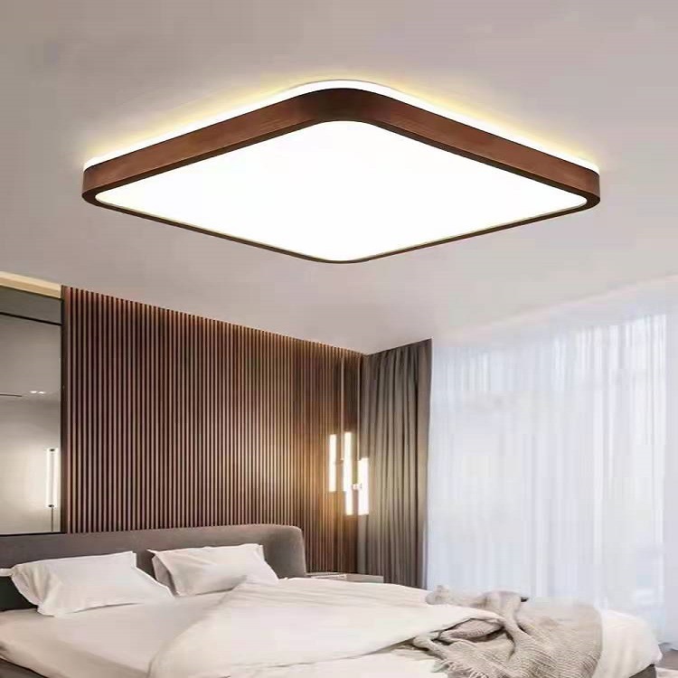 新中式长方形客厅吸顶灯实木米家智能语音护眼卧室灯胡桃木灯具灯详情图3