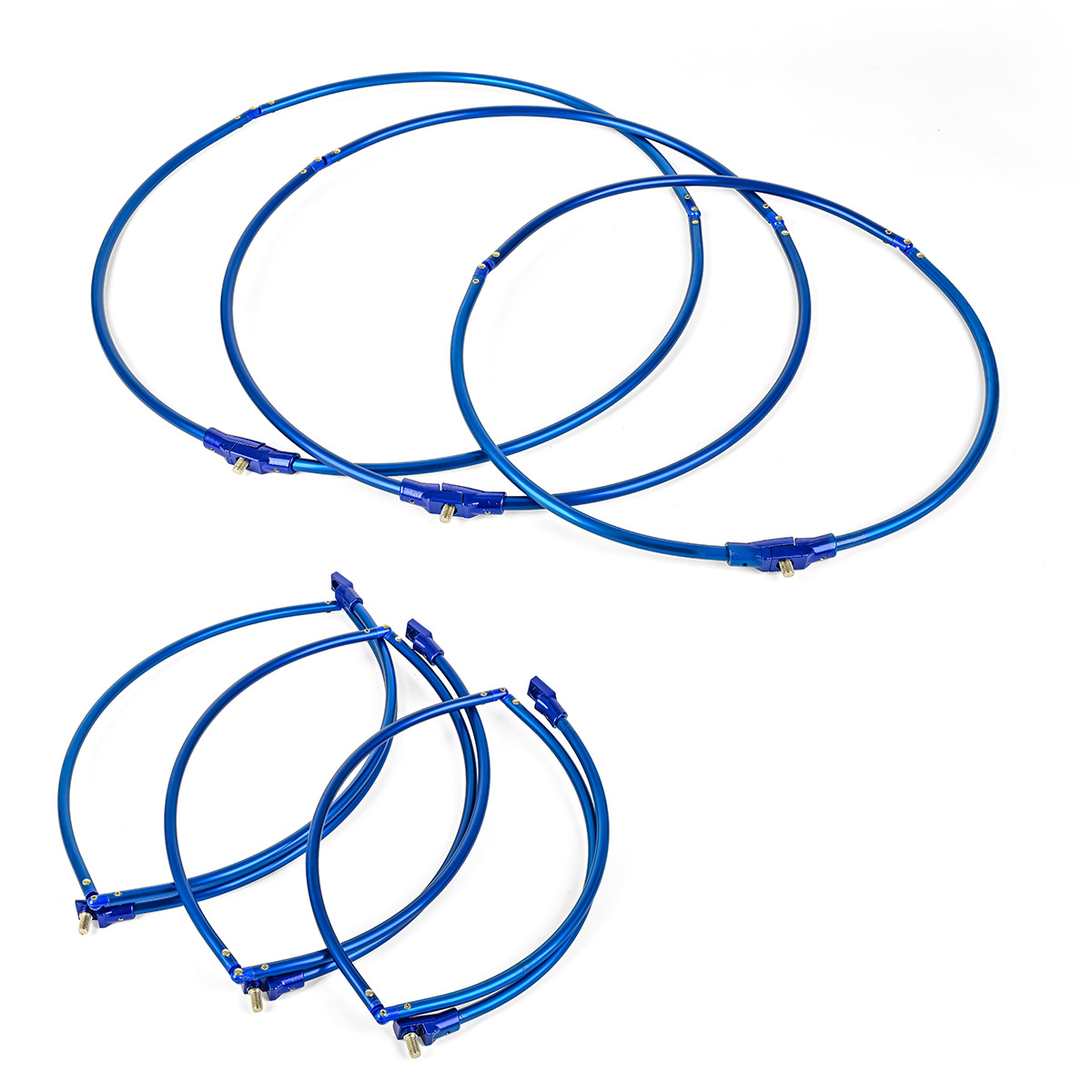 28175 Leo/ Leou [Aluminum Alloy Folding Mesh Ring] Round Triangle Fishing Net Ring Specification drawing