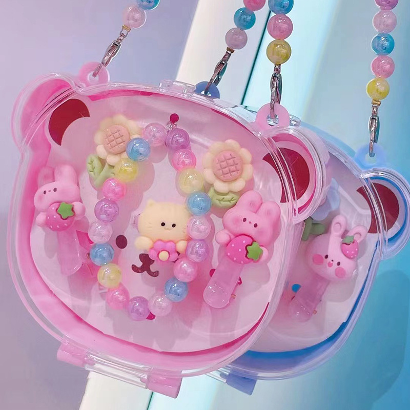 Children's Bracelet Ring Set Cute Baby Hairpin Girl Accessories Cartoon Handbag Set Jewelry Lot Application Scenario
