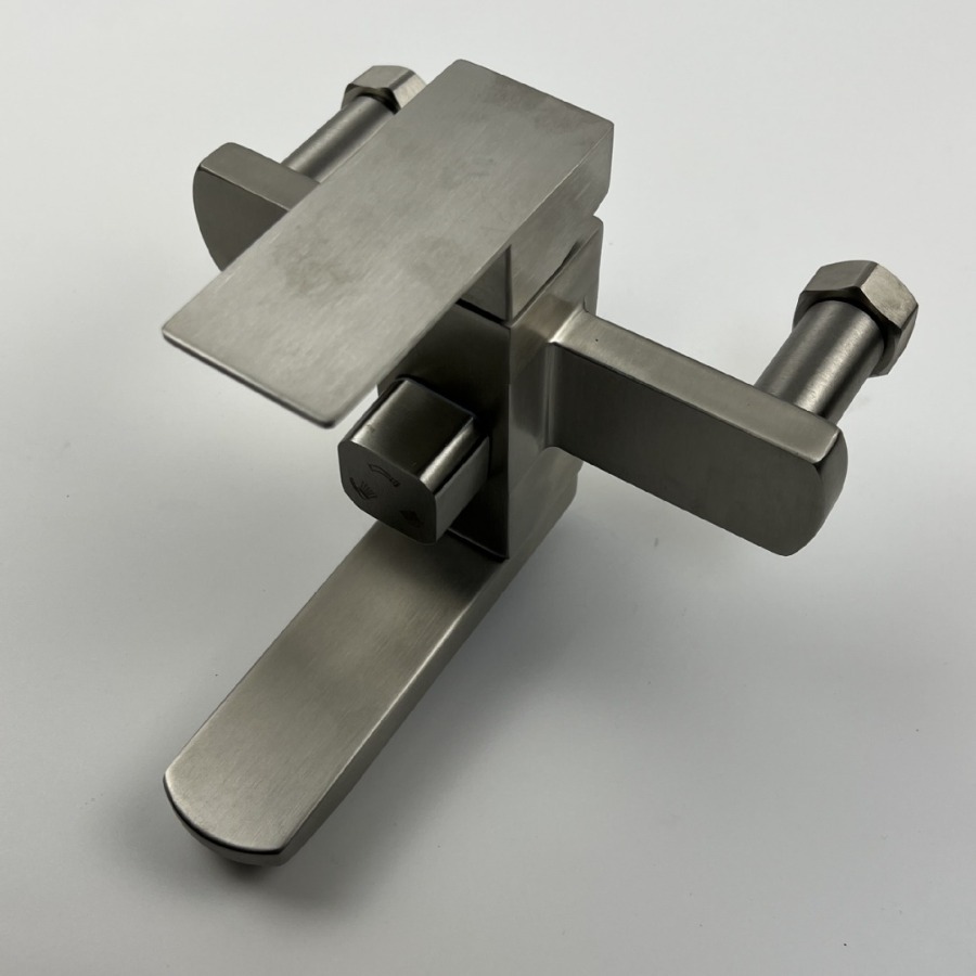 Shower faucet cold and hot water mixing valve concealed, 304 stainless steel bathtub faucet wall-mounted, bathroom three-in-one faucet Specification image