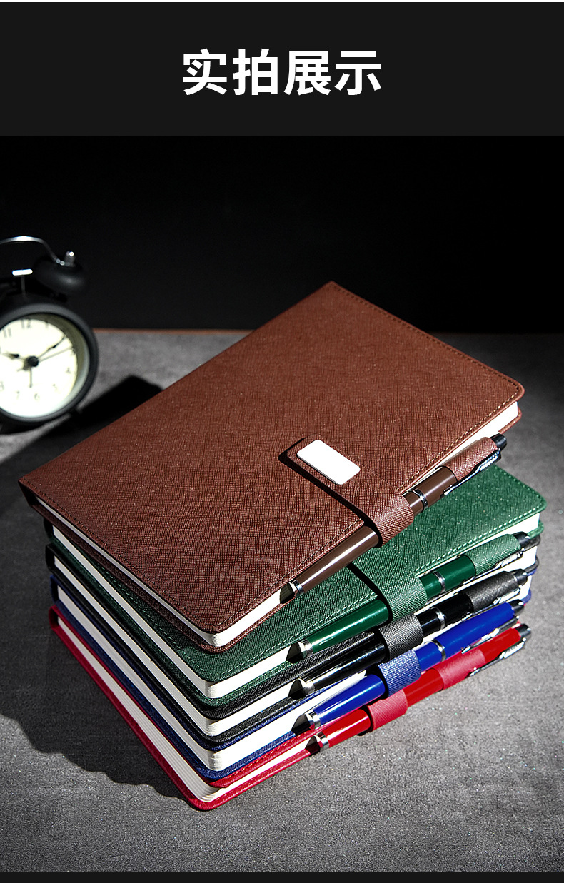 Customized corporate business gift set, buckle notebook gift box set, can print logo, meeting record notebook pic 19