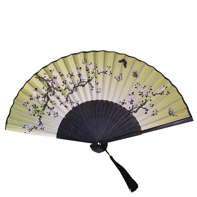 Silk Cloth Bamboo Bridesmaids Receive Folding Fan Children Chinese Ancient Style Students And Wind Japanese Fan Bamboo Products Fan Wholesale Item Picture