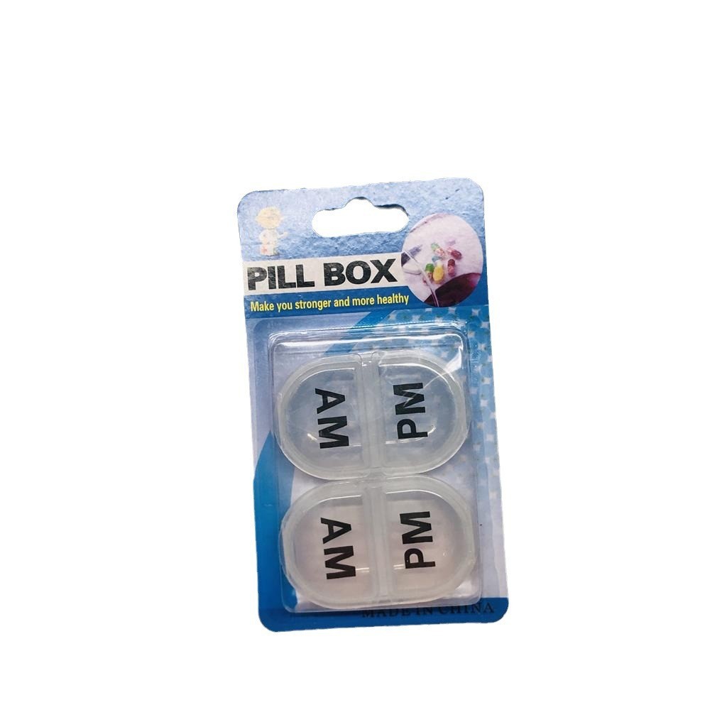 Am And Pm Compartments Pill Box With Cross Print Pill Box Absorption Card Multi-Compartments Pill Box Wholesale Rs-6497 Specification drawing