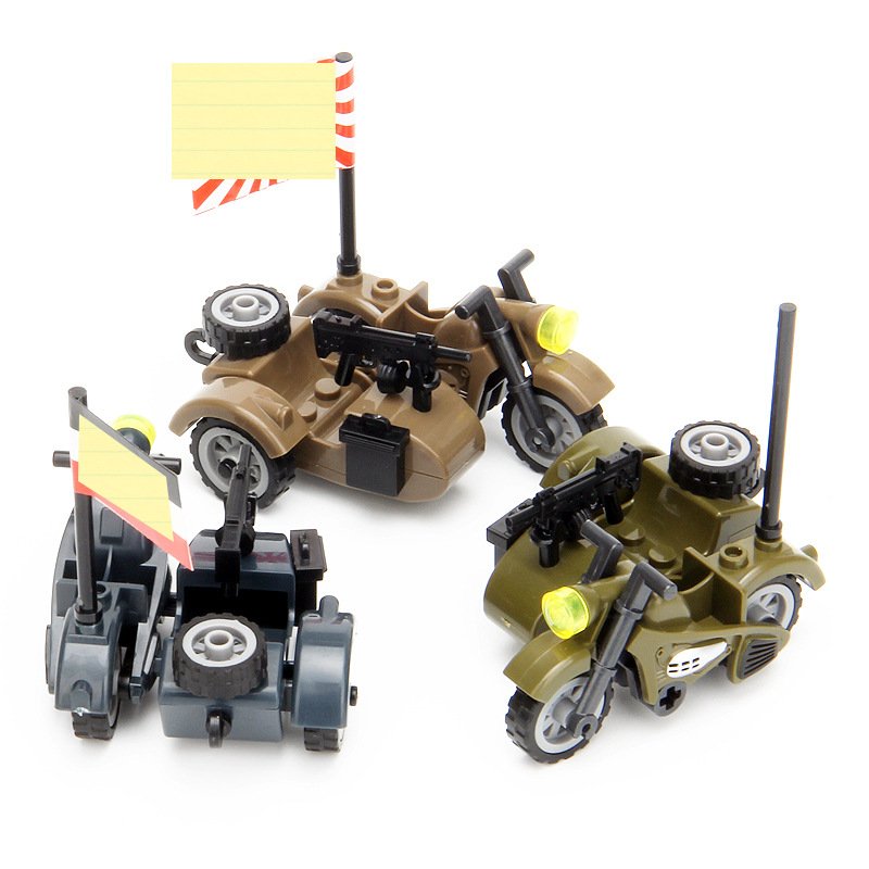 Foreign trade assembly building blocks, soldiers, third-party minifigure accessories, weapons, howitzers, rocket launchers, anti-aircraft guns, military toys pic 14