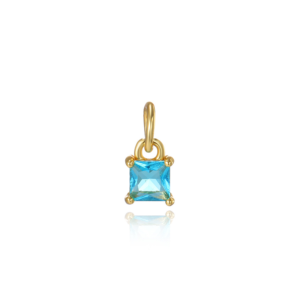DIY pendants, bracelets, necklaces, earrings and accessories made of small, unique geometric square colored zircon pic 3