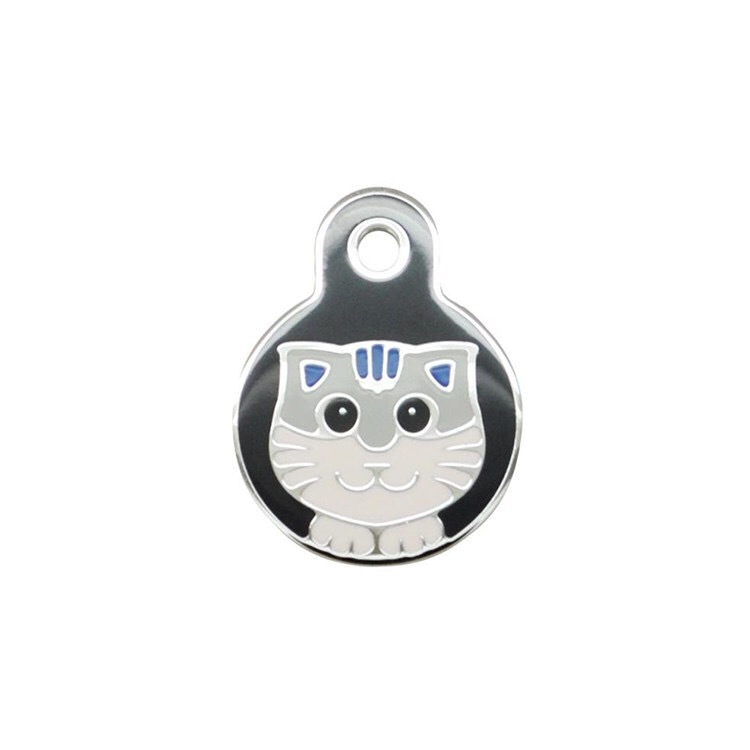 Cute cartoon cat necklace, pendant, anti-wandering dog collar, nameplate, pet accessories Item Picture