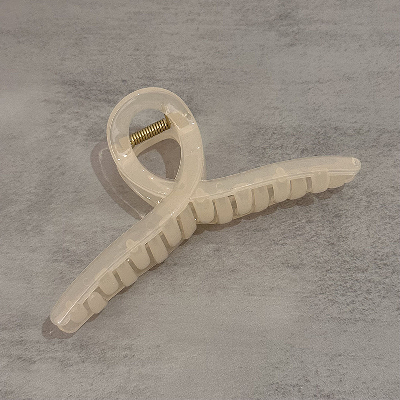 14CM~ Extra-large, high-end transparent jelly shark hairpin, a new popular style for the back of the head. It can hold a lot of hair pic 9