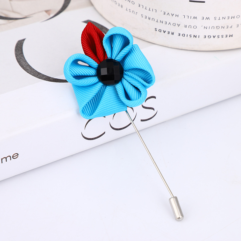 Korean Version Of Simple Fashion Copper Fabric Brooch Top Coat Vintage Style Collar Accessories Accessories Large Corsage Specification drawing