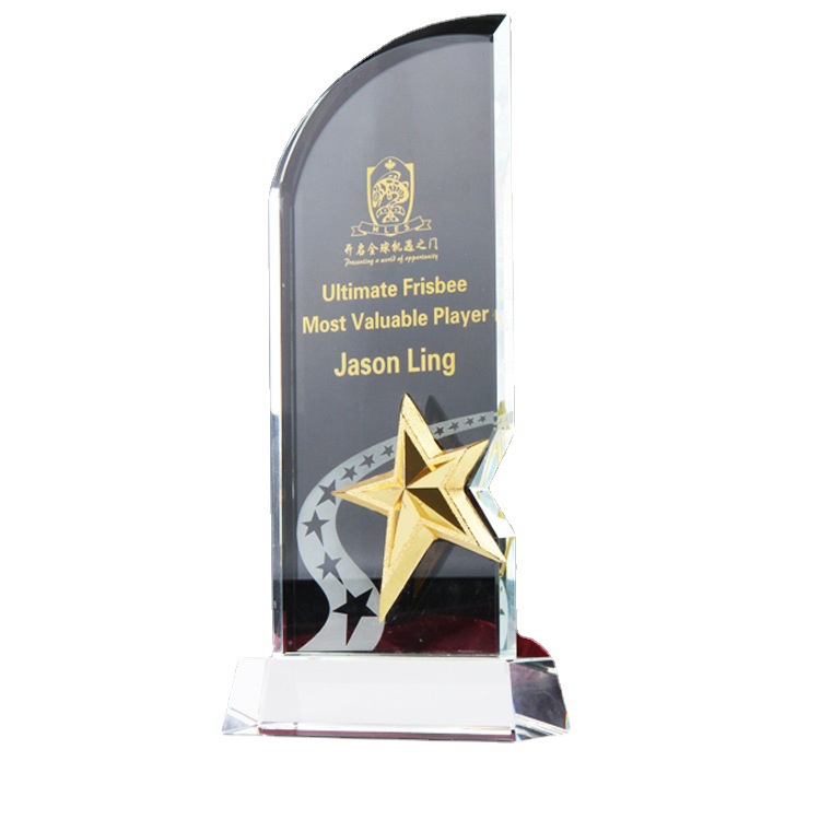 Crystal Glass [Tomorrow's Star] Crystal Trophy Annual Meeting Reward Competition Event Outstanding Employee Trophy Item Picture