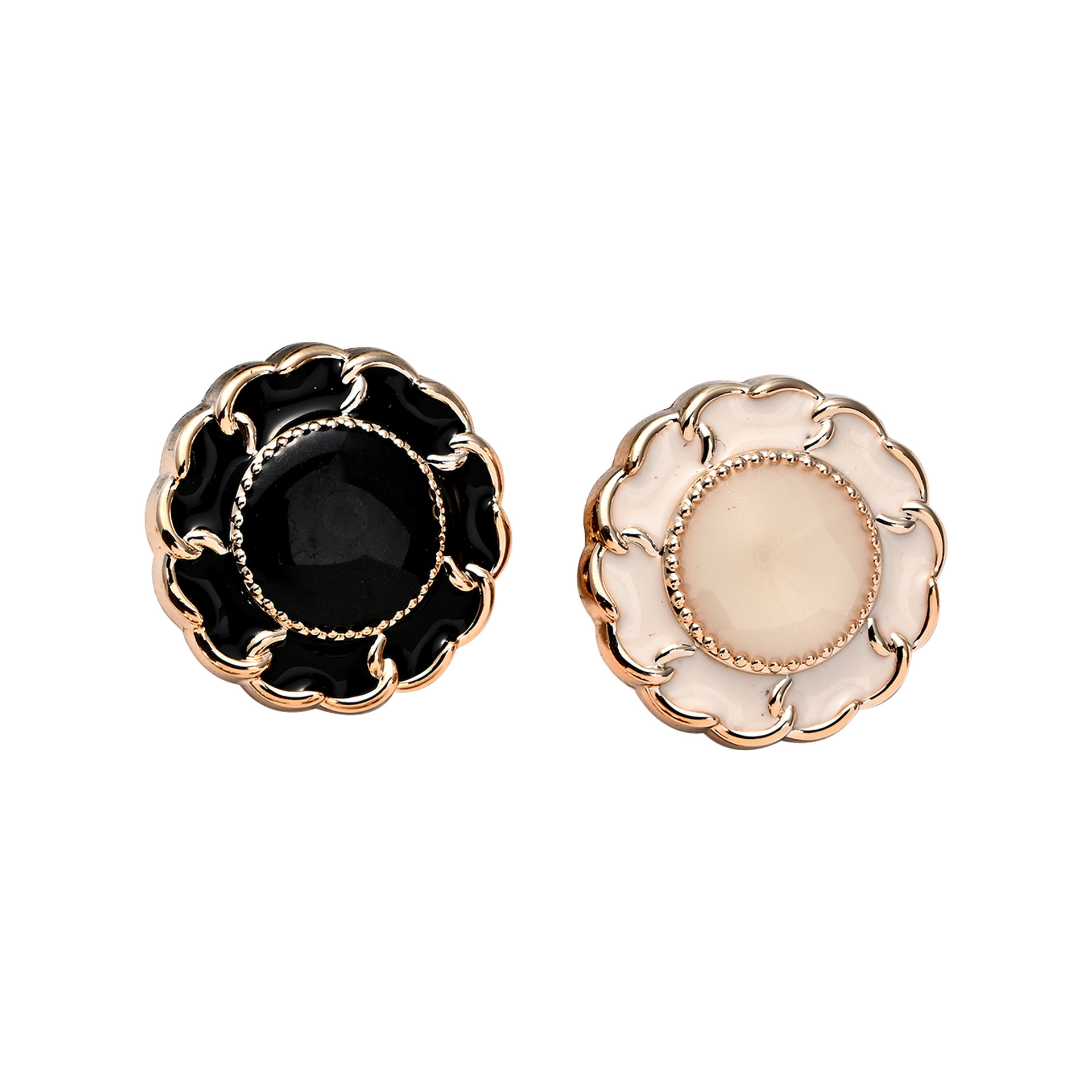 Customized wholesale of new black and white stylish shirt buttons, decorative buttons and cufflinks from the original manufacturer Item Picture