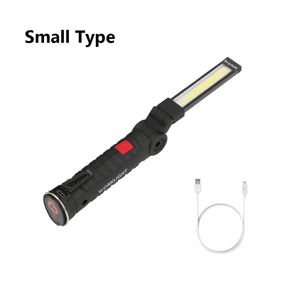 Usb Multi-Function Cob Magnet Auto Repair Work Light Led Red Warning Light Strong Flashlight Repair Work Light Item Picture