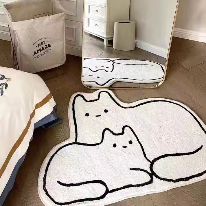 Cartoon Cute Shape Long Strip Wear-Resistant Dirty Bedroom Bed Blanket Household Absorbent Non-Slip Reinforced Imitation Cashmere Carpet Specification drawing