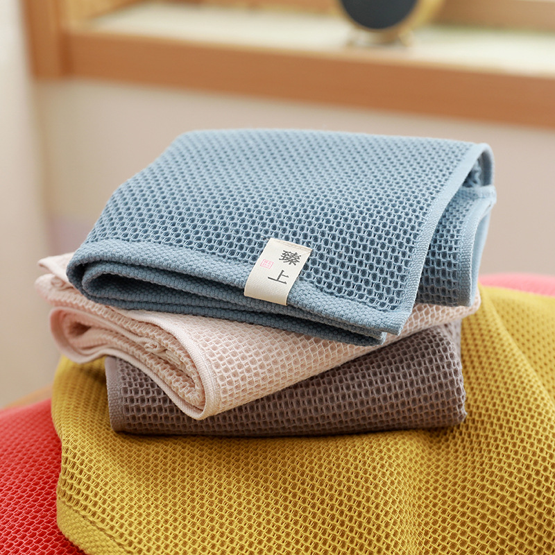 Cotton Gauze Honeycomb Pillow Towel A Pair Of Adult Nordic Household Male And Female Absorbent Students Breathable Pillow Towel Wholesale details Picture