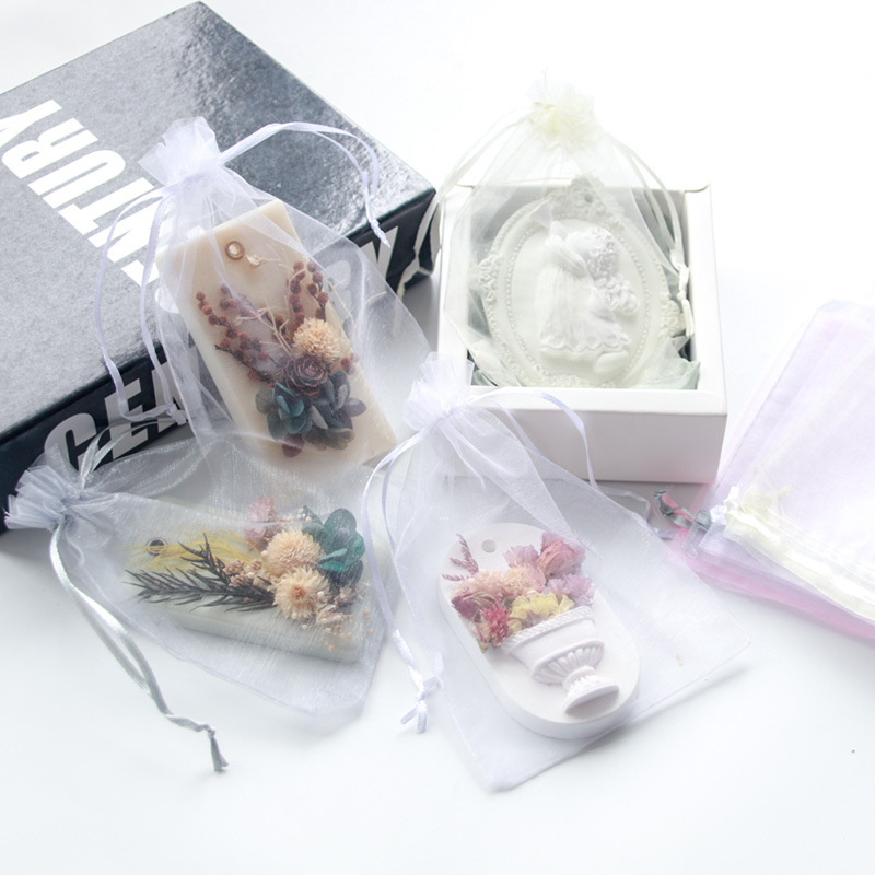 美沐儿 diy香薰蜡片包装束口网纱袋 香薰石膏网纱袋 蜡片外包装袋