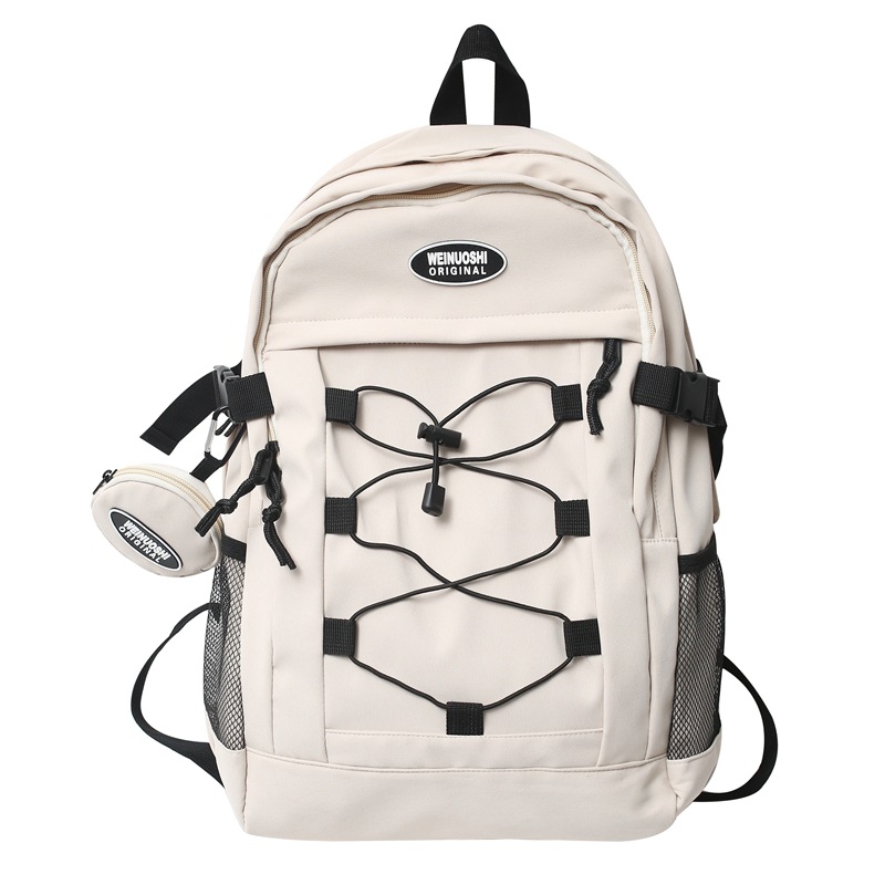 A Japanese-style Instagram Harajuku workwear trend brand with a unique color-blocking letter high school student large-capacity backpack Item Picture