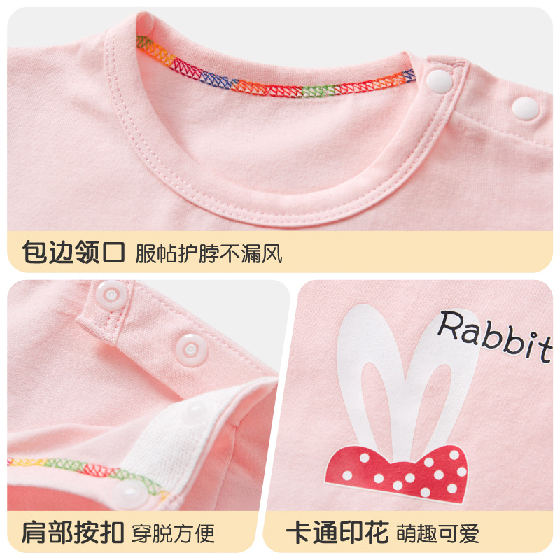 Children's long-sleeved T-shirts, pure cotton for spring, autumn and summer, thin long Johns for toddlers, girls and boys as base coats, baby tops and baby clothes Application Scenario