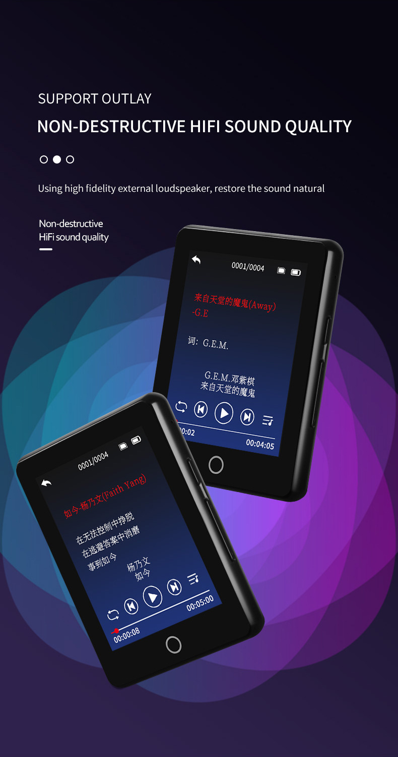 Metal bluetooth полноформатный mp3 - плеер для студенческой версии портативного mp4 - плеера, цифрового музыкального плеера p5 pic 1