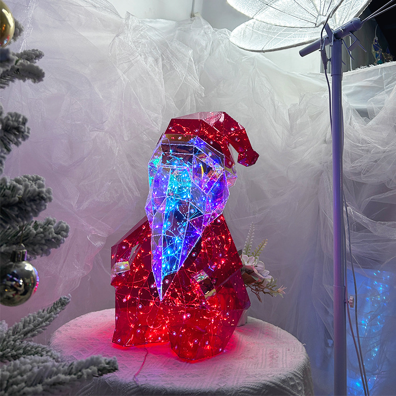 Christmas Decorations Santa Claus Magic Scene Layout Props Cross-Border Luminous Night Lights Display A Christmas Gift Specification drawing