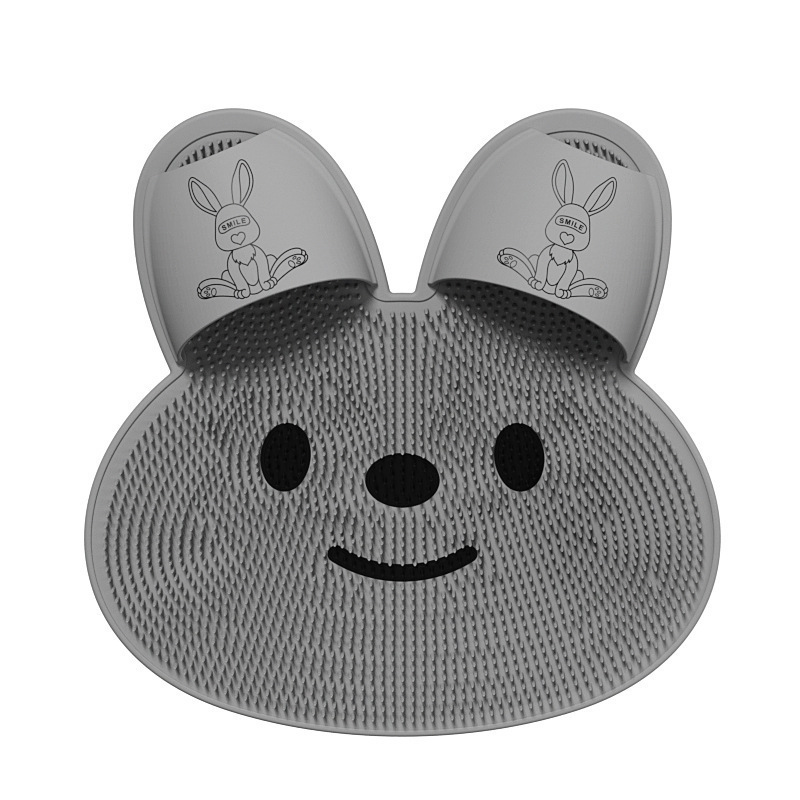Silicone rabbit foot rub bathroom non-slip mat rub back massage mat exfoliate bath feet remove dead skin shower floor mat Application Scenario