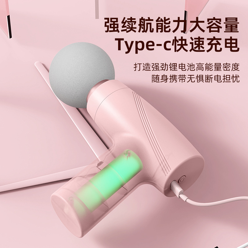 New mini portable massage gun USB charging fitness fascia gun muscle massager gift wholesale Application Scenario