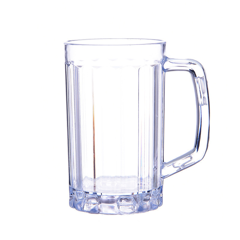 新款塑料大容量透明PS啤酒杯带手柄加厚扎啤杯子饮料果汁水杯厂货详情图5