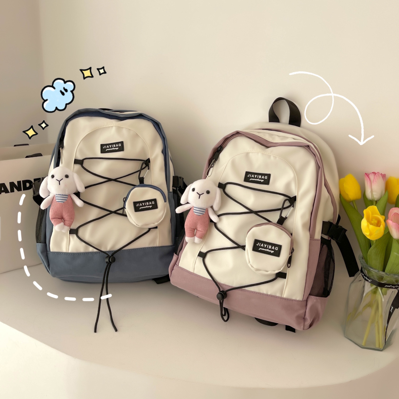 Backpack cross-border explosion-style Backpack SchoolBags Nylon cloth School bags Large quantity discount Wholesale customization welcome consulting, ordering! Specification drawing