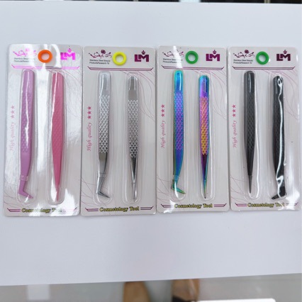 Pinzas de pestañas postizas de alta precisión antideslizante herramienta de injerto profesional clip de pluma de oro inserto cartoncillo superciliar especial clip de patrón de pescado details Picture