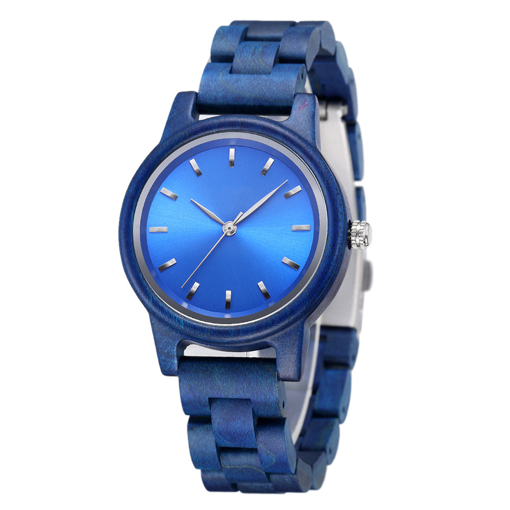 Cross-border best-selling ultra-thin, fashionable and simple gift wooden watches, casual men's and women's couple wooden watches, and quartz watches for export Item Picture