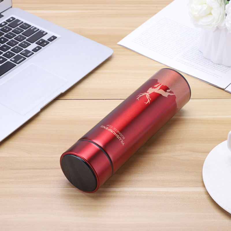 Smart Straight Cup Thermos Cup With Warm Stainless Steel Thermos Cup Can Be Printed Logo Simple Unisexes Cup Application Scenario