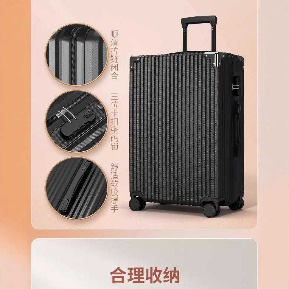 【 Selected Factory 】 Women's suitcase with handle, large capacity, New 20, Men's boarding password, durable leather suitcase, zipper Application Scenario