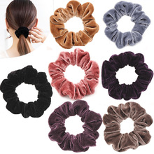 Thickened, seamless, trendy ponytail hair band, large Korean version, high-elasticity black bun hairstyle, towel band, leather band hair tie pic 31