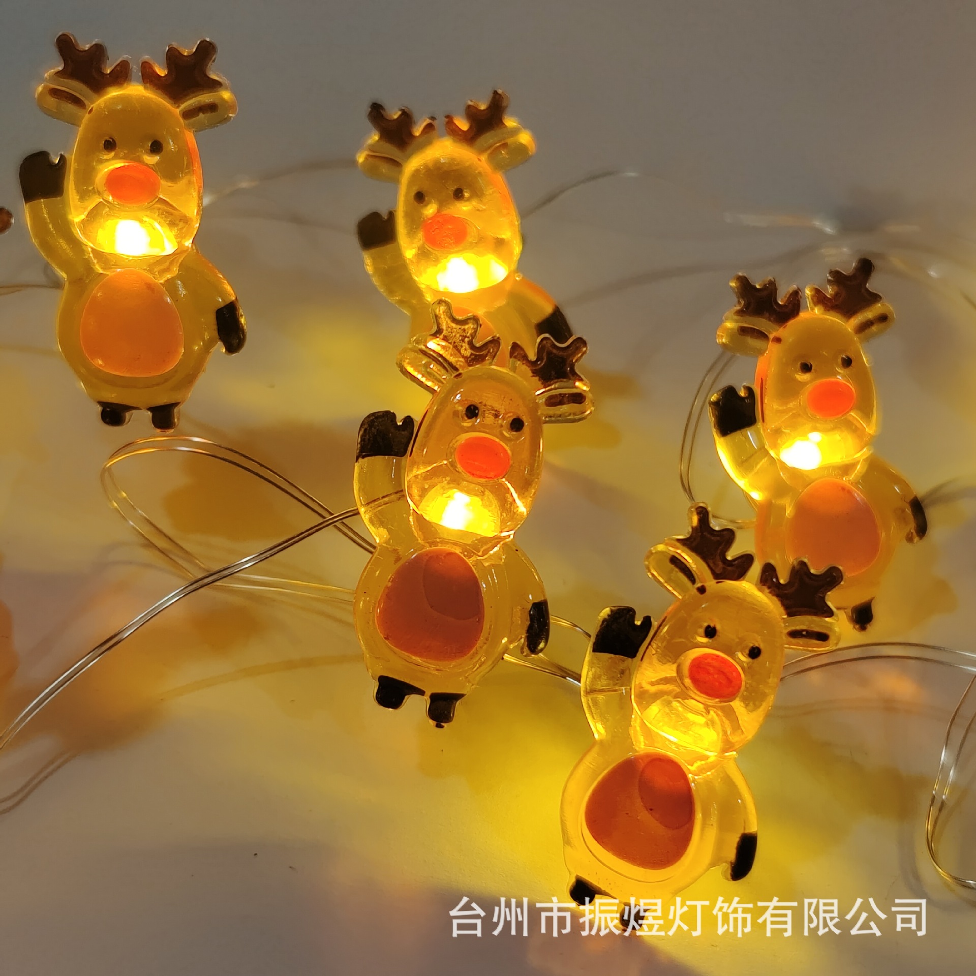 أضواء حديدية حديدية نحاسية من نوع (LED) مزخرفة بغرف مزخرفة بساحة عيد الميلاد بمصابيح فلاش صغيرة من النجوم details Picture