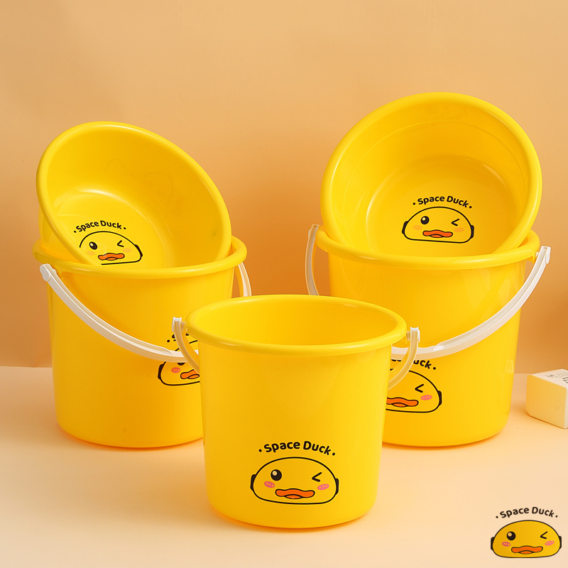 小黄鸭塑料手提水桶批发家用塑料储水桶宿舍洗澡桶洗衣桶塑料水桶