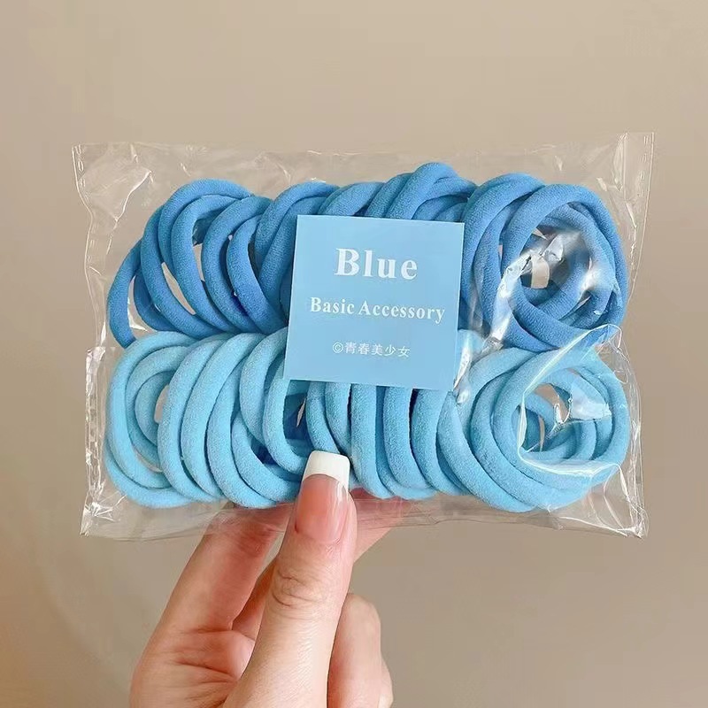 The popular hair-non-damaging hair band rubber band for women, a new Korean student style with high elasticity, 50 pieces pic 4
