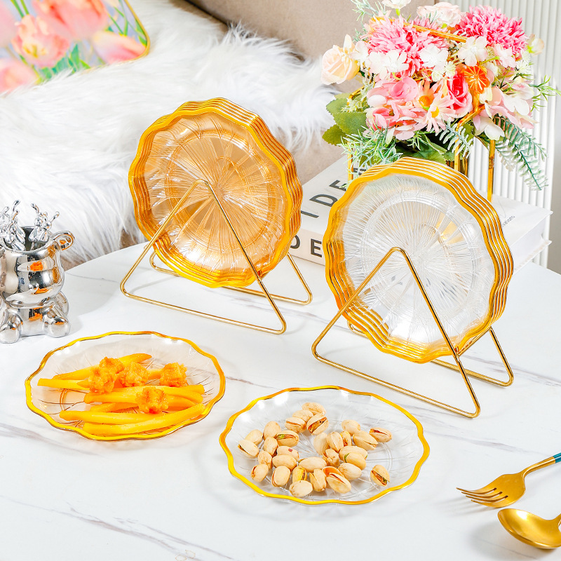 Cross-Border Manufacturers Spit Bone Dish Household Light Luxury Transparent Small Plate Food Grade Table Fruit Snack Dish Spit Bone Plate details Picture
