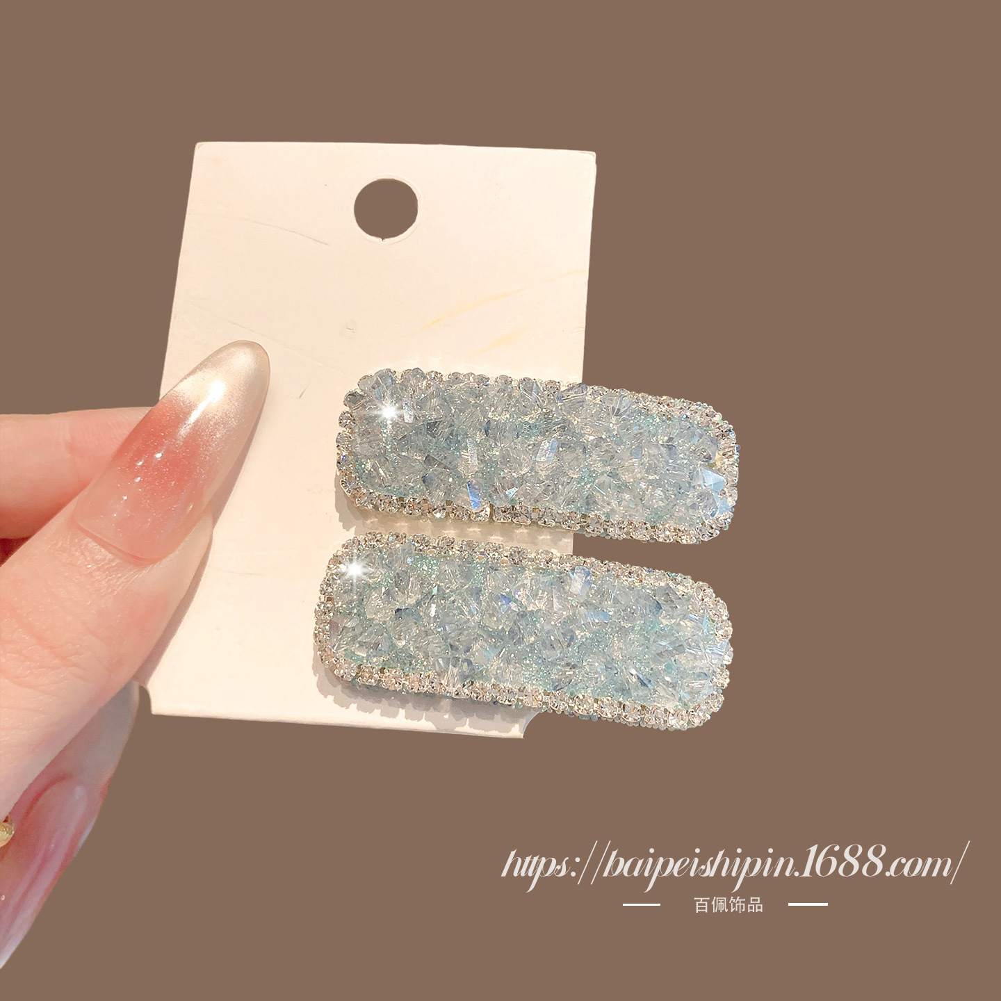 Best-selling diamond children's hair clips, bangs clips, shiny clips, side broken hair clips, crystal diamond bb clips, girl princess hair accessories pic 26