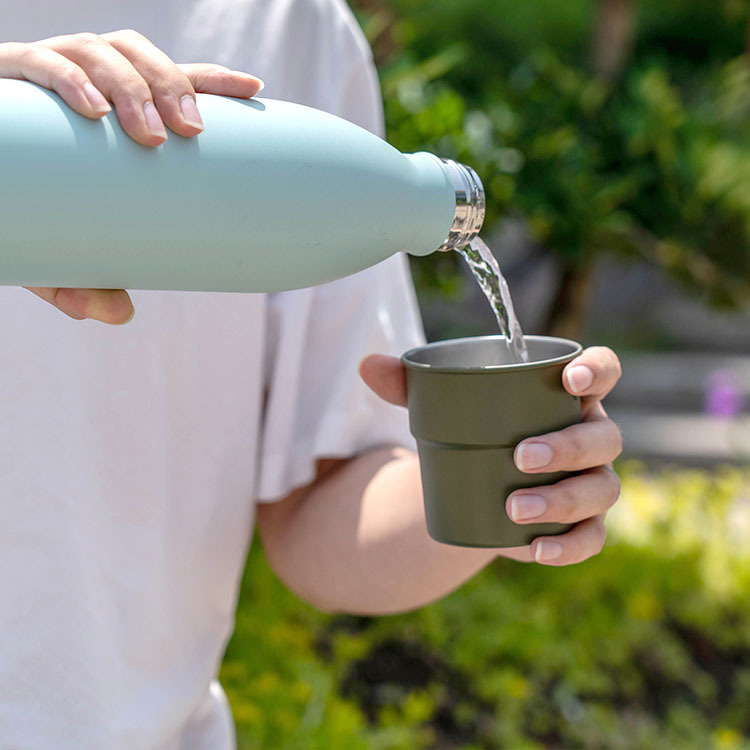 The new large-capacity portable and detachable 304 stainless steel TYESO cross-border outdoor sports cola bottle from Taishuo details Picture