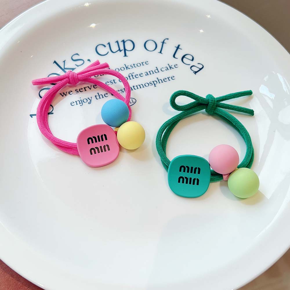 South Korea Dongdaemun Character Ball Scrunchie Girl Bun Hair Rope Ponytail Hair Band Hair Rope Specification drawing