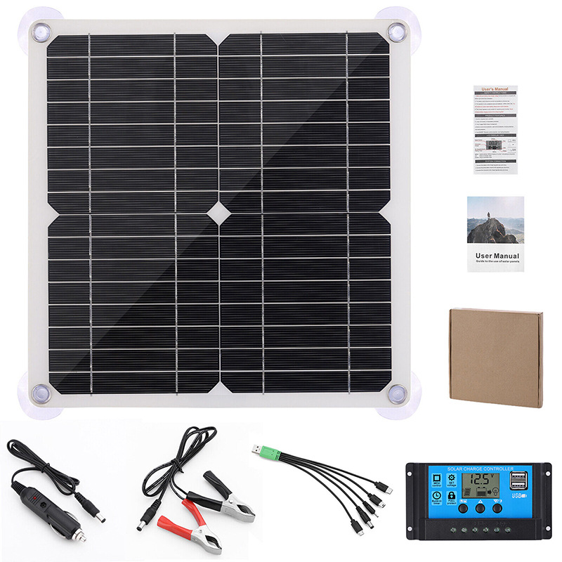 Outdoor 12W18v Solar Panel With Controller Mobile Phone Car Outdoor Emergency Mobile Power Solar Photovoltaic Item Picture