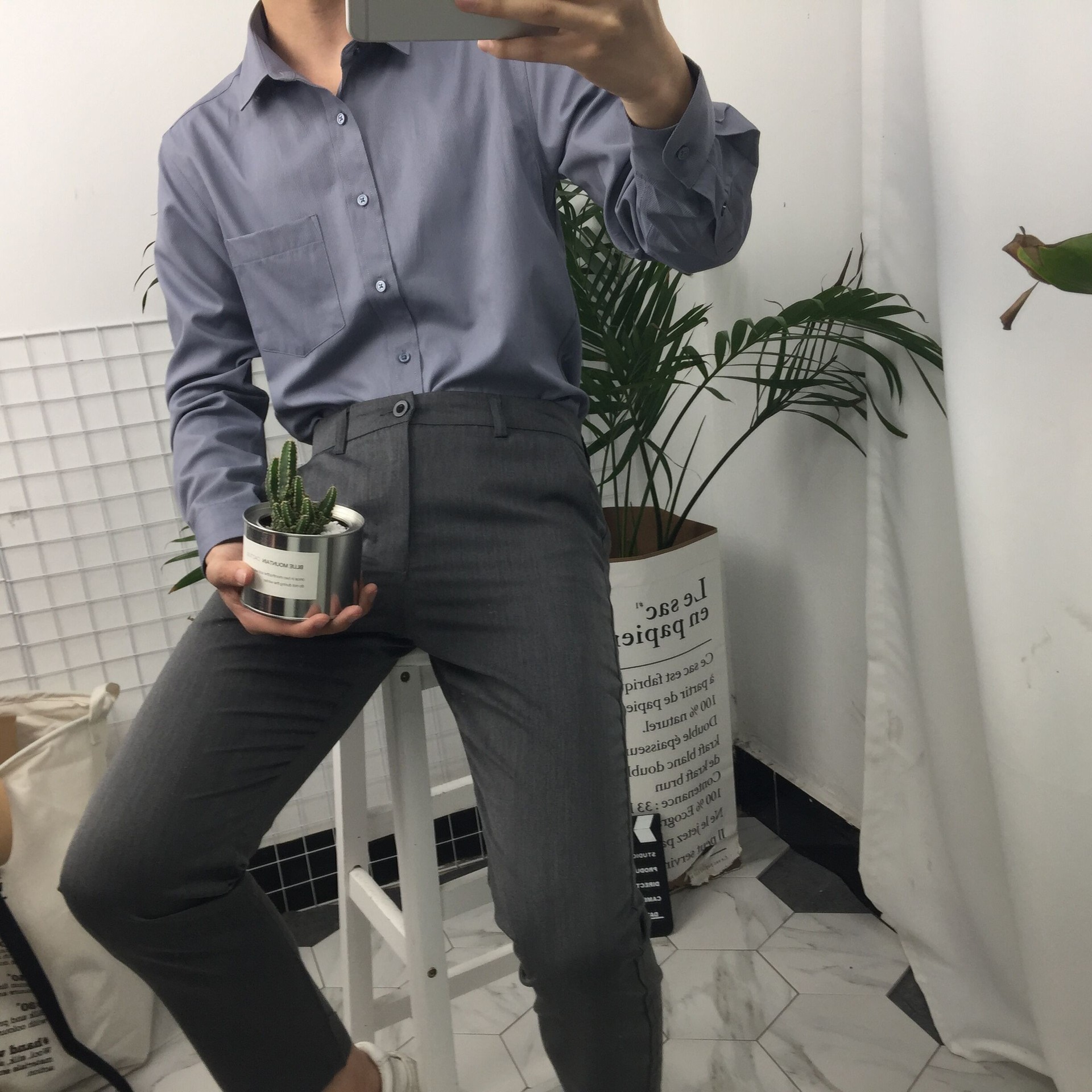 男士衬衫实物图