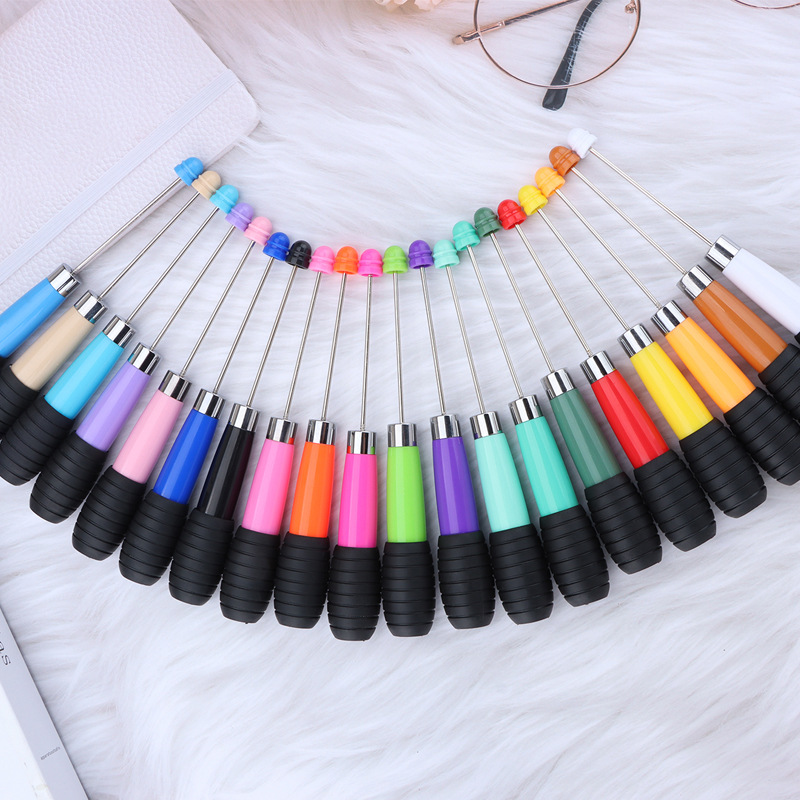 Creative Diy Telescopic Beading Pen Morandi Macaron Color Rotating Telescopic Beading Cute Little Fresh Beading Pen Specification drawing