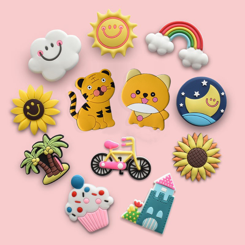 Cute cartoon fridge magnets, creative PVC soft adhesive magnetic stickers, DIY early education stickers, wholesale magnetic stickers, children's message stickers