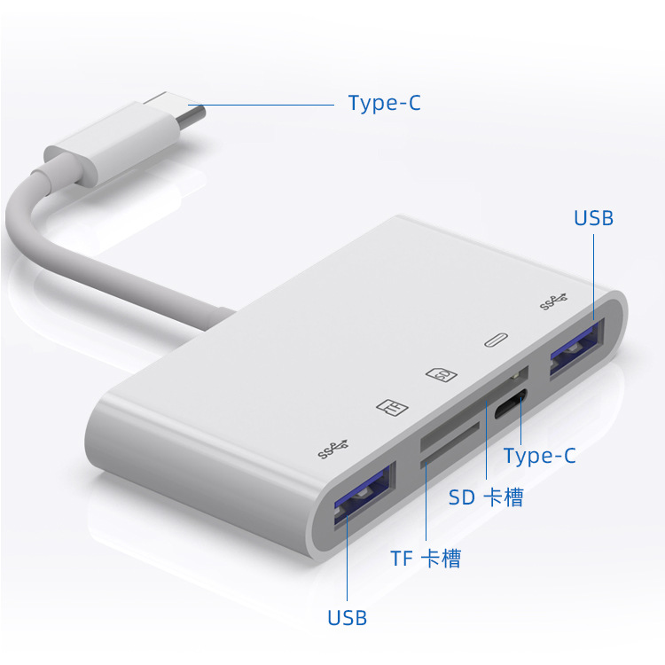 New For Android Huawei Card Reader Sd Card Mobile Otg All-In-One Type-C Card Reader Usb Four-In-One Application Scenario