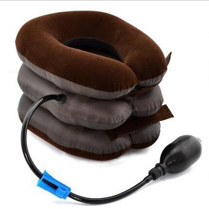 Original manufacturer inflatable neck pillow, household inflatable U-shaped neck pillow, cervical traction instrument, three-layer neck support, full fleece, half fleece