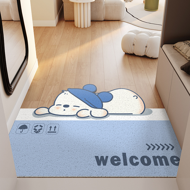 Cartoon Can Love Household Wear-Resistant Entrance Door Scraping Dirt Mat Household Non-Slip Wear-Resistant Silk Ring Mat Specification drawing