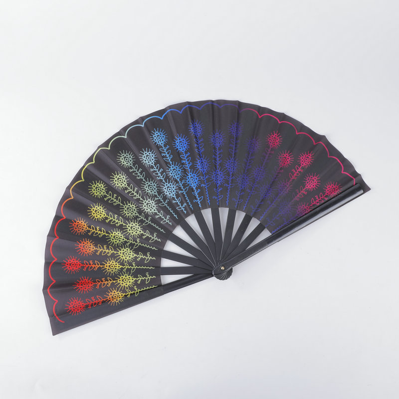 现货批发功夫扇大扇子功夫扇塑料扇骨广告扇图案亚马逊热门爆款详情18